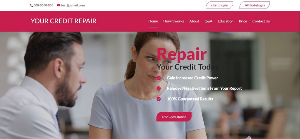 Your Credit Repair sample 10 | Credit Repair Website Templates