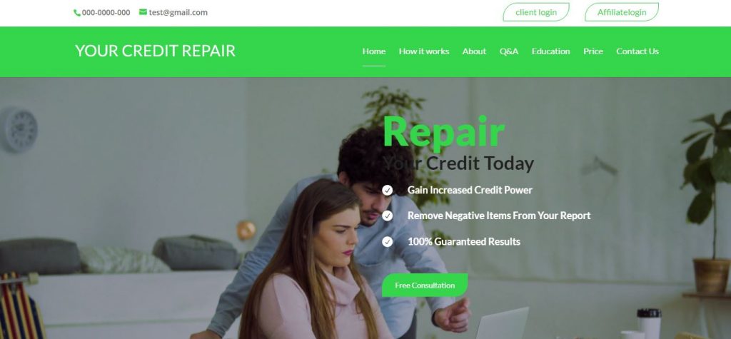 Your Credit Repair sample 15 | Credit Repair Website Templates